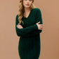 Mid-length Sweater V-neck Knitted Casual Twist Dress