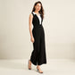 Black And White Contrast Sleeveless Jumpsuit