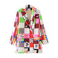 Women's New Graffiti Print Double Breasted Suit Jacket