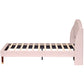 Upholstered Bed,Single Bed-3ft 90x190cm ,with Slatted Frame And Headboard, Youth Bed, Wooden Slatted Support, Easy Assembly, Velvet, Pink
