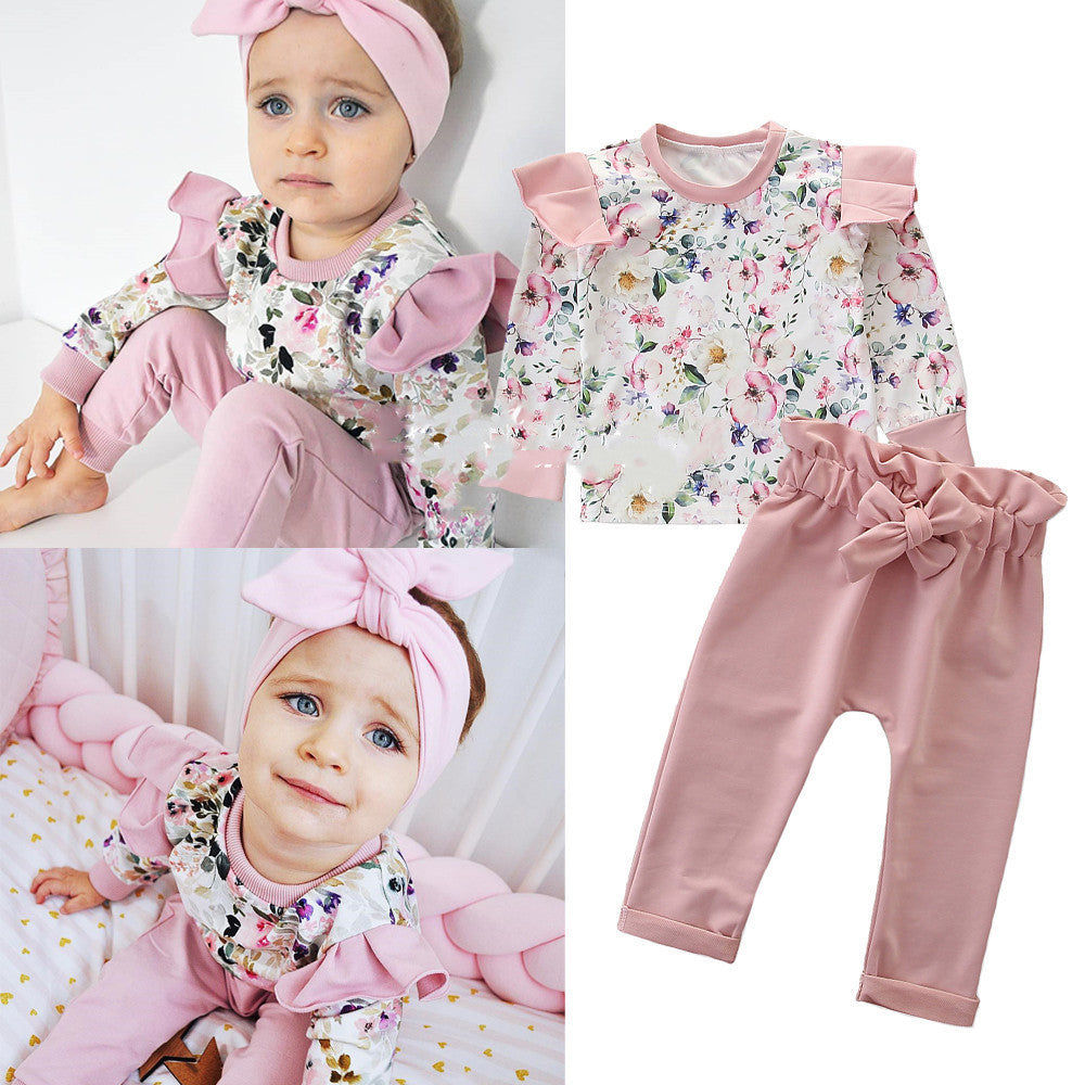 Girls autumn sweater suit