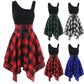 Irregular plaid dress
