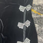 Tube Top Hollow Backless Bow High Slit Party Velvet Dress