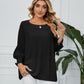 Women's Loose Three-quarter Sleeve Chiffon Top