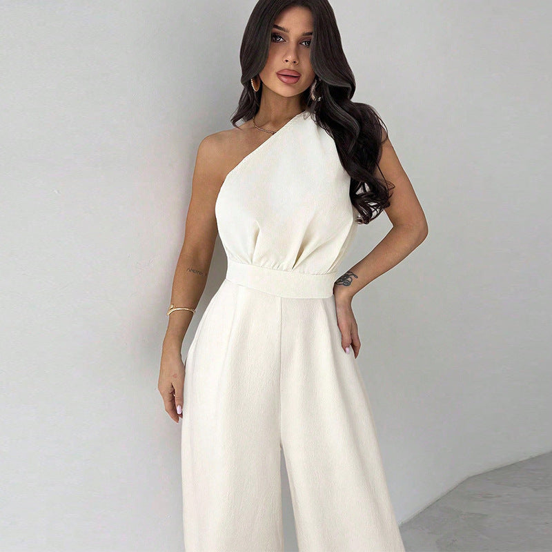 Fashionable And Chic Off-shoulder Sleeveless Jumpsuit