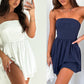 Dopamine Backless Stitching Large Swing Skirt