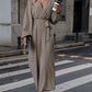 Lady Temperament Noble One-piece Long Sleeves Trousers