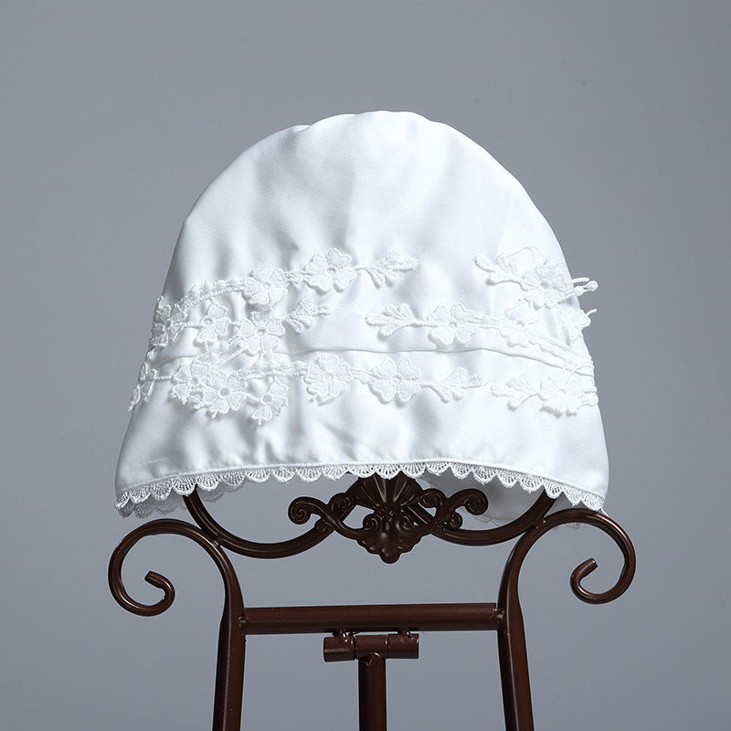 Pleine lune de bébé, robe de mariée de bébé, robe de princesse, robe d'enfant, bonnet en dentelle, robe duveteuse, studio photo 
