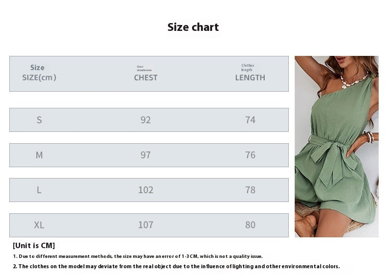 Sleeveless Casual Waist Tight Slimming Dress