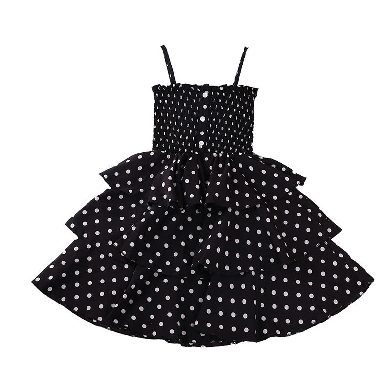 European and American Girls Western Style Polka Dot Dress