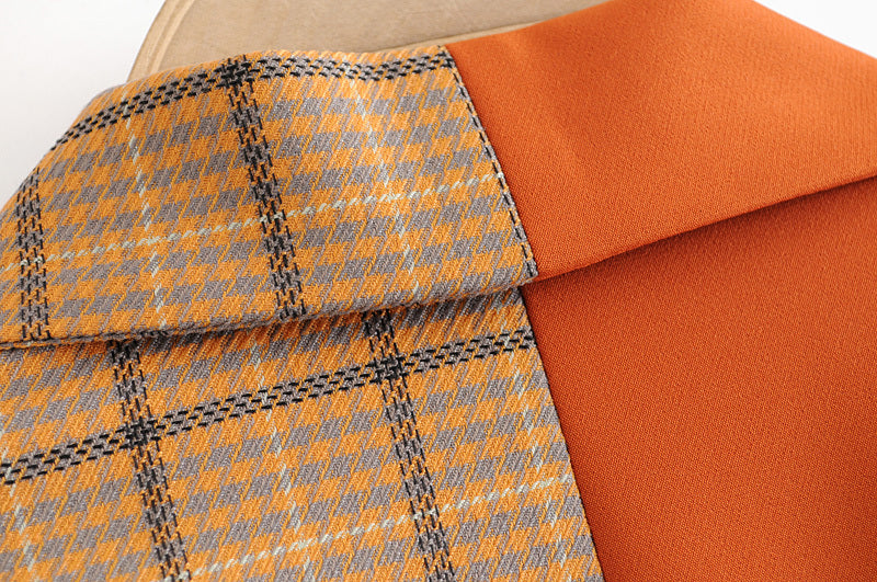 Checkered lapel suit