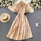 Breasted Slim-fit Mid-length Design Hollow-out First Love Dress