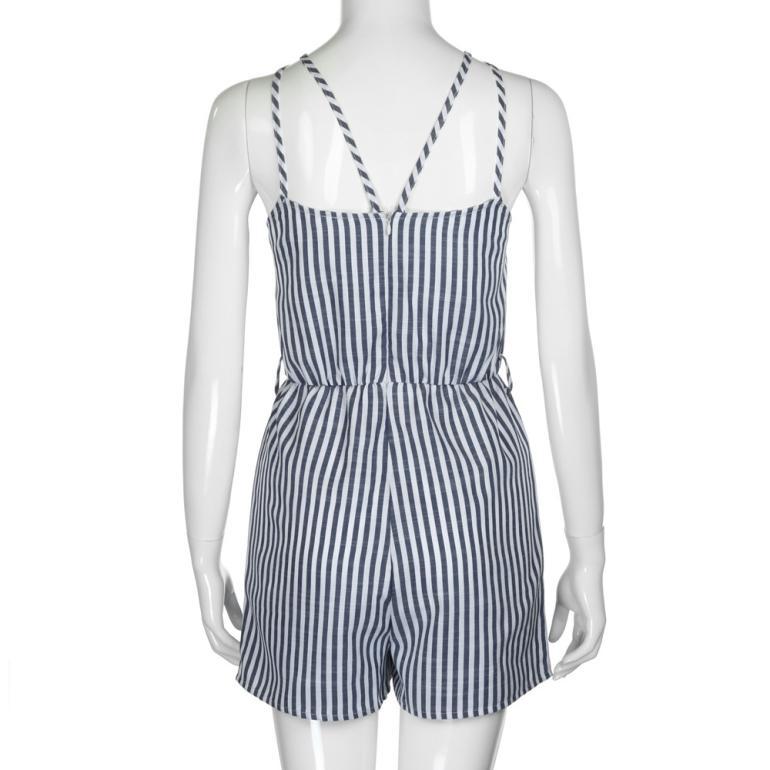 Sleeveless open-back jumpsuit