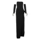 Personalized Solid Color Oversleeve Tube Top Split Skirt Suit