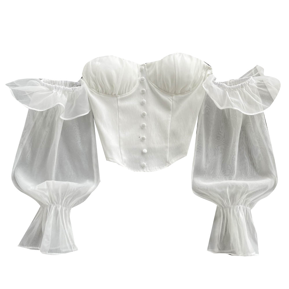 Women's Fashion Wrap Breast One Shoulder Top