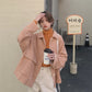 Houndstooth Yuan Orange Complexion Lapel Thick Underwear Women