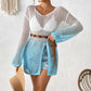 Hollow Bikini Gradient Beach Top