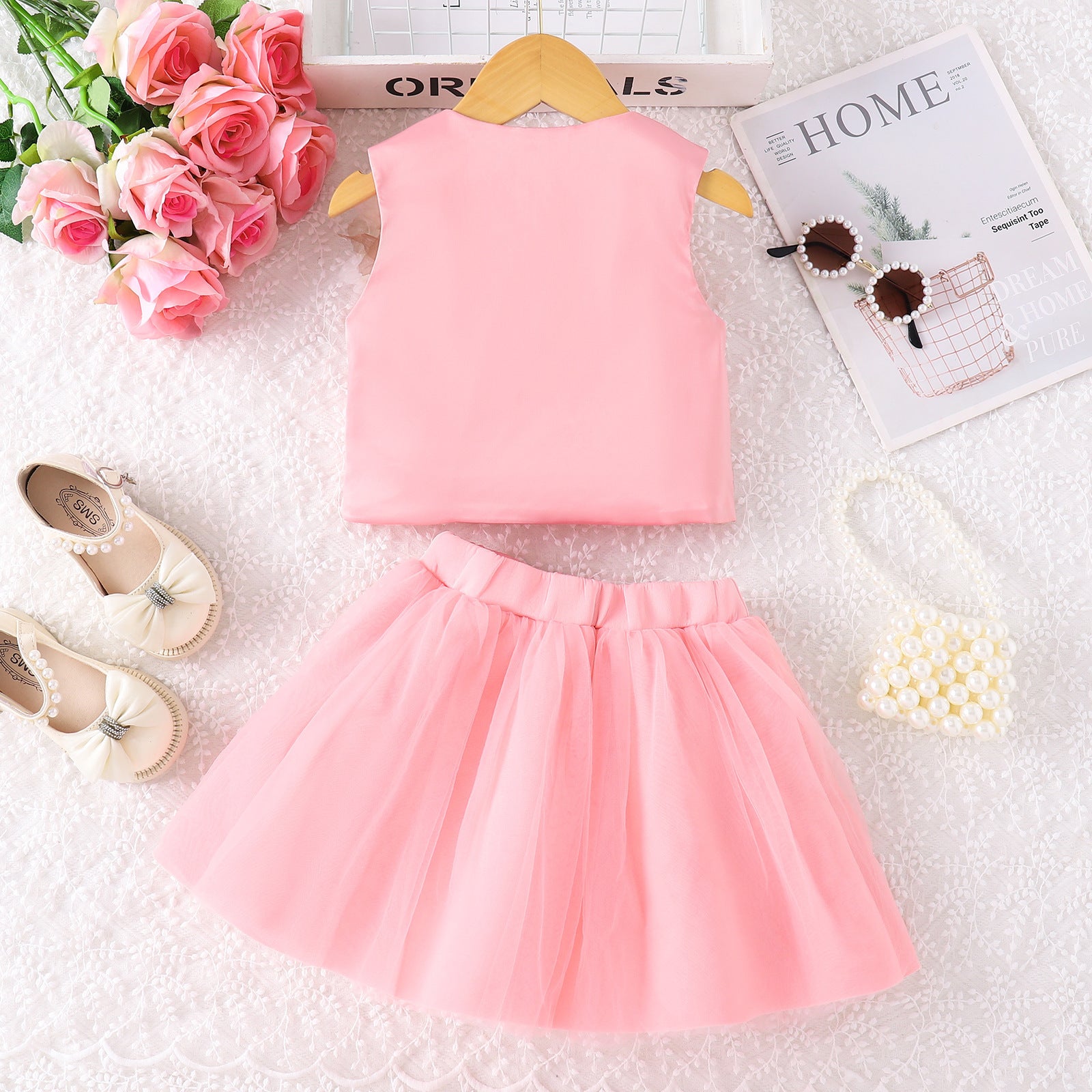 Mesh Princess Dress Two-piece Set