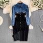 Women's Mid-length Single-breasted Sheath Jumpsuit