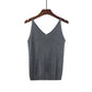 V-neck suspender knitted glitter vest