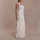 Fashionable Solid-Colored Halterneck Ruffled Sexy Backless Party Dress For Women