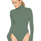 Combinaison slim à manches longues et col haut pour femme, 12 couleurs, la plus vendue, pour l'hiver 