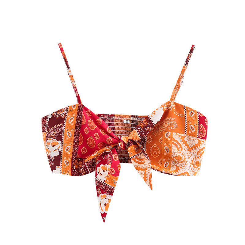 Simple Casual Ethnic Style Vacation Style Printing Suit