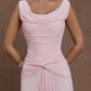 Stylish And Elegant Sleeveless Slim-fit Pink Dress
