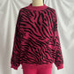 Commuter Knitted Two-piece Zebra Pattern Contrast Color