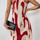 Women's Sleeveless Printed Halter Dress
