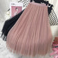 Women's solid color pleated skirt