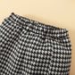 Plaid Heart-shaped Stand Collar Long-sleeved Trousers Hat
