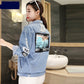 Denim jacket printed patch