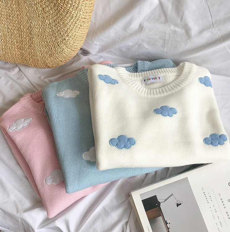 Pull ample en forme de nuage