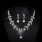 Korean wedding bride female diamond necklace earrings set water money supply accessories wholesale trade