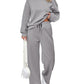 Casual Wide Leg Pocket Trousers Suit