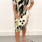 Plus Size Women's Printed Casual Short Sleeve Dress