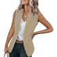 Temperament Sleeveless Suit Jacket Solid Color