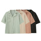French Lapel Short Sleeve Shirt Outfit Loose Shorts Two-piece Set