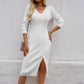 Women's Slim-fit Cardigan Wool Dress