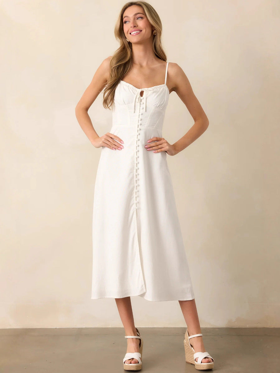 Backless Strappy Slim Women's Dress