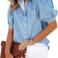 Spring And Autumn New Denim Women's Shirt