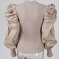 Puff Sleeve Patchwork Top Women
