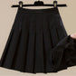 Pleated Short Women's Half High Waist A-line Skirt