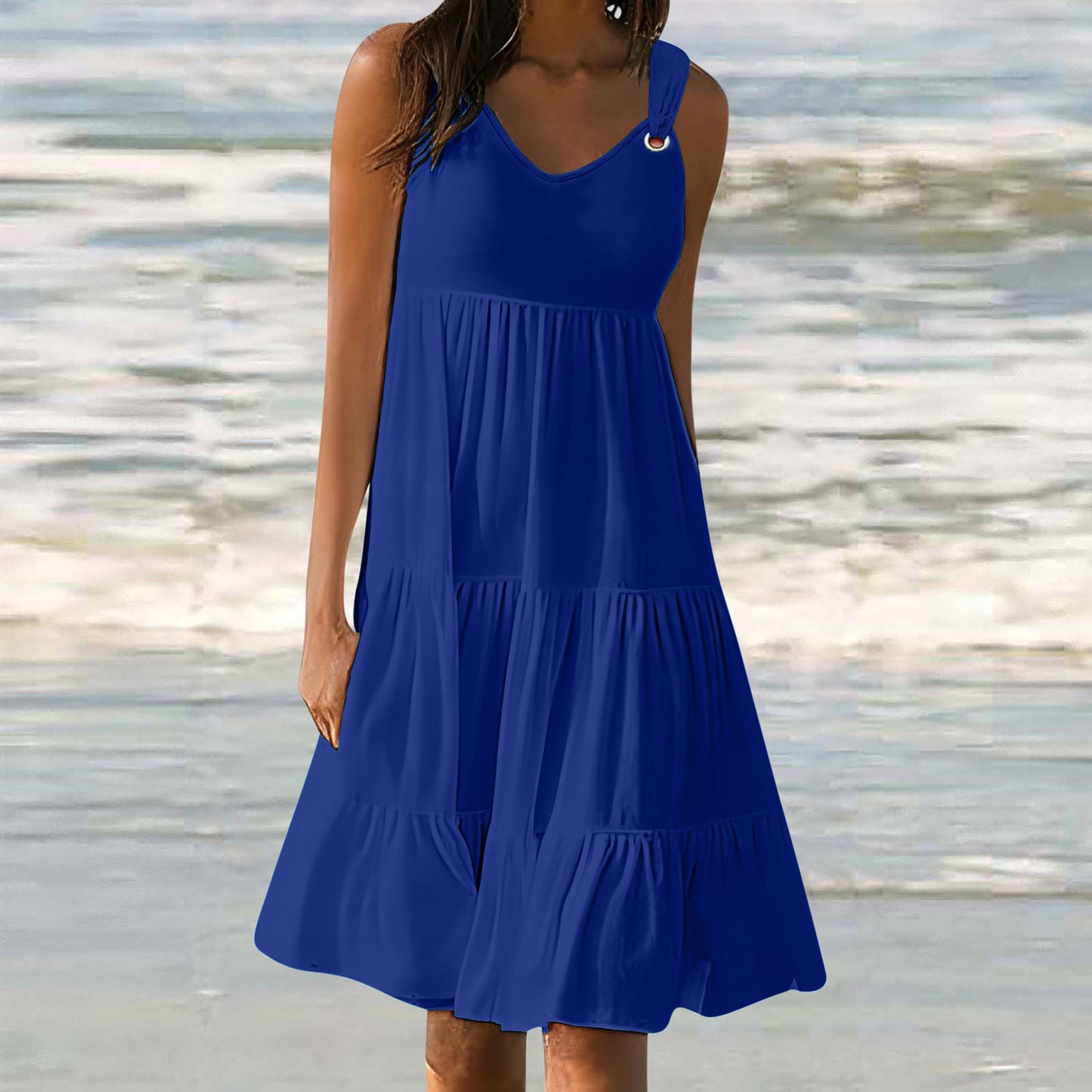 Casual Elegant Stitching Dress Women