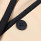 Single-breasted Contrast Color Trim Suit Pants Suit