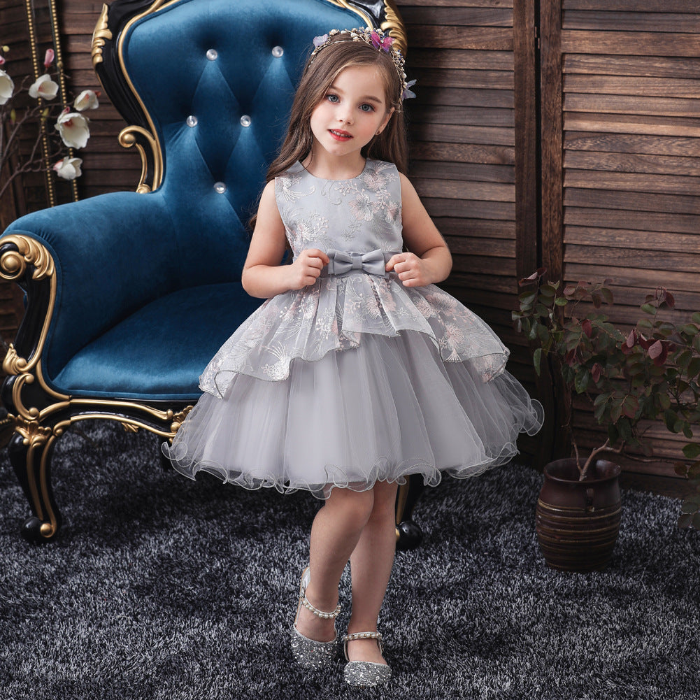Robe de princesse avec nœud en dentelle