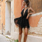 Vente en gros de souhaits Europe nouvelle fronde discothèque paillettes col en V profond sexy robe dos nu jupe sangle pendule 