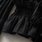 New Style Square Collar Lace Lantern Sleeve Short Shirt