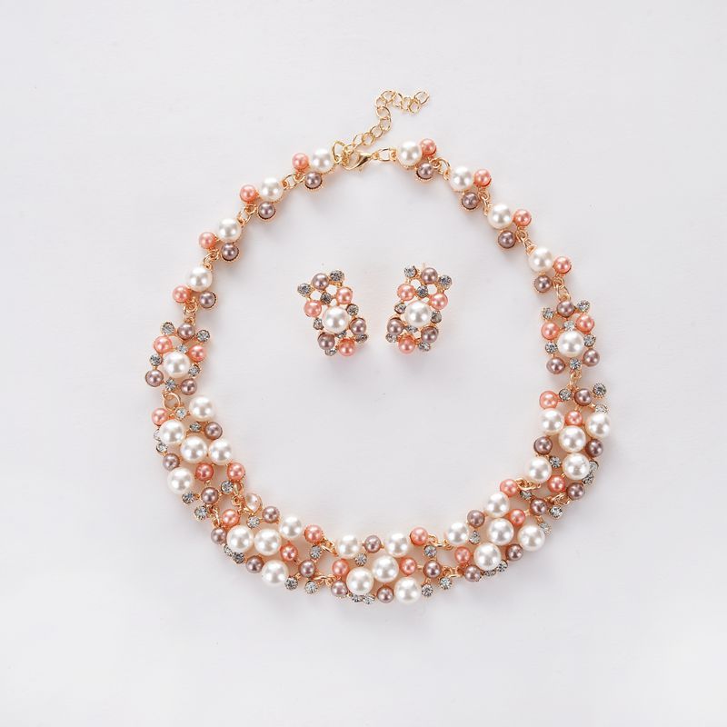 Europe And The United States Sell Money Network Pearl Necklace Set Bridal Jewelry Set Wholesale 9093
